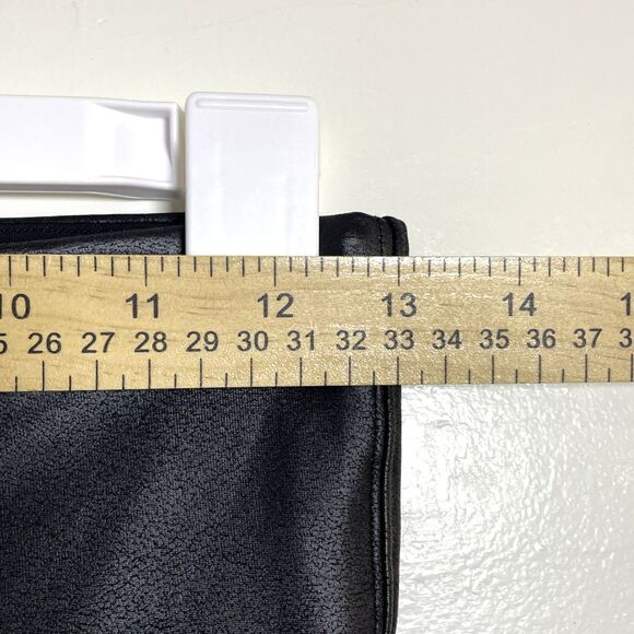 SPANX Moto Leggings Women's Medium Black Faux Leather Quilted Pull On Stretchy - Picture 4 of 9